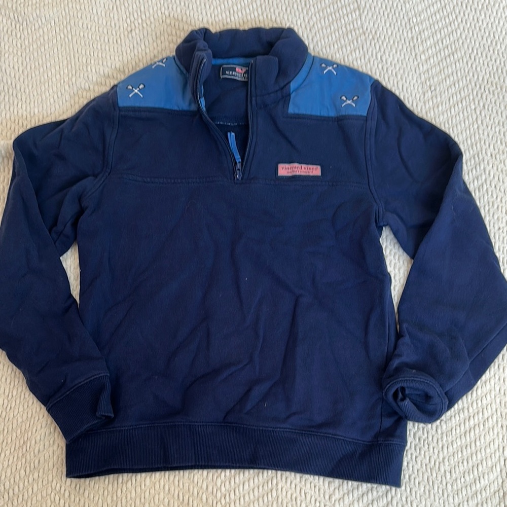 Vineyard Vines Navy Blue Quarter-Zip Pullover